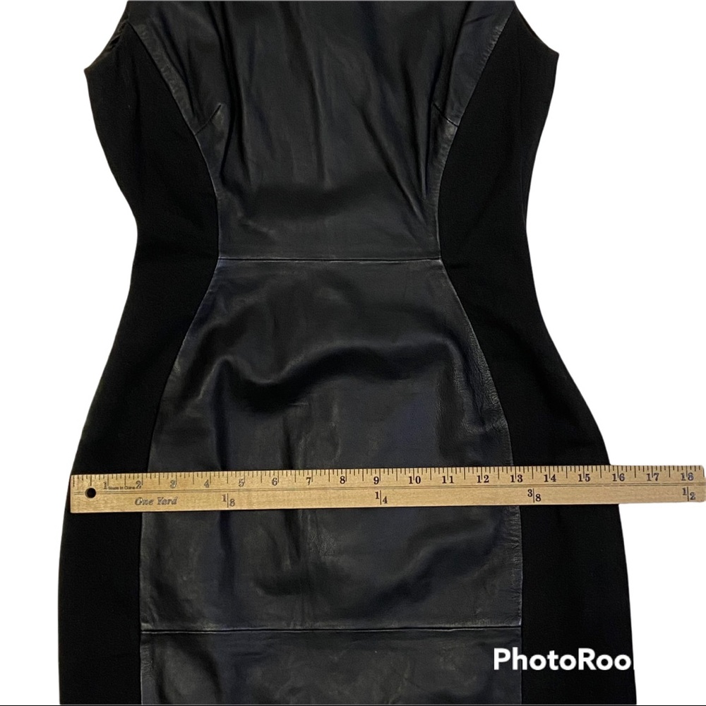 French Connection NWT Genuine Leather Block Dress Size 4 - Picture 8 of 15